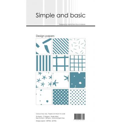 Simple and Basic Paper Pad Designpapier - Basic Aqua